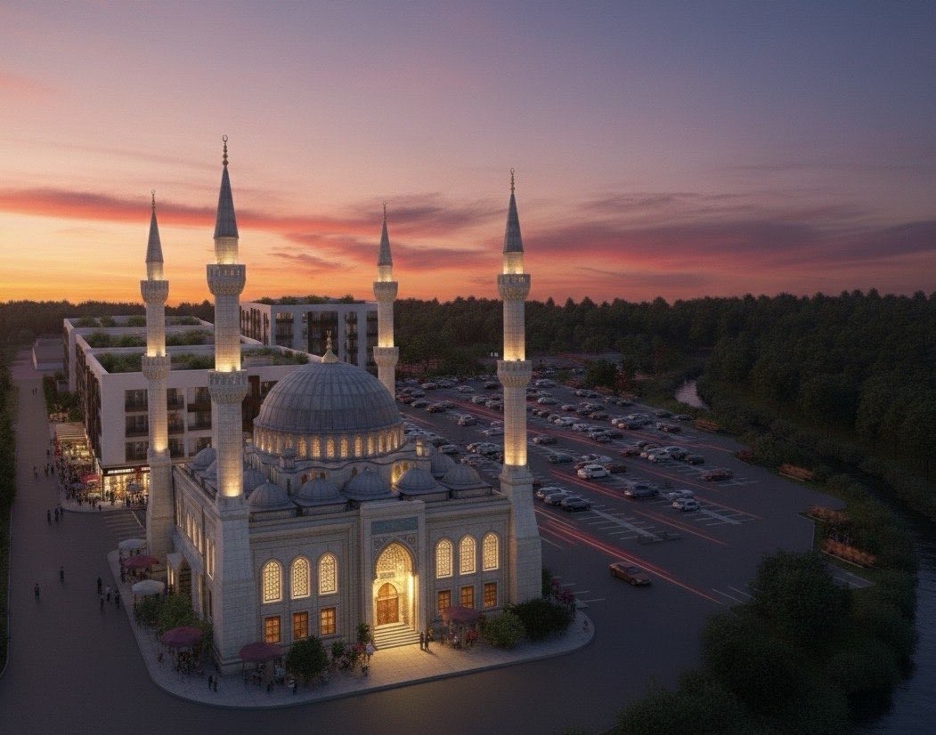 Green community gathering space